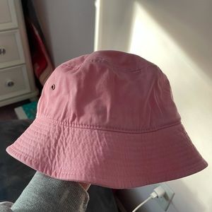 Pink bucket hat